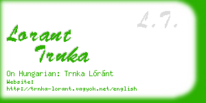 lorant trnka business card